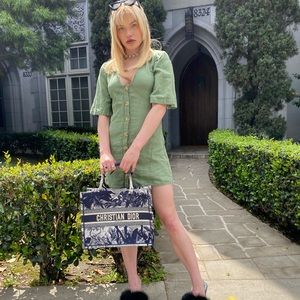 Green top shop dress